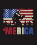 'Merica Sasquatch Patriotic Tee – Black