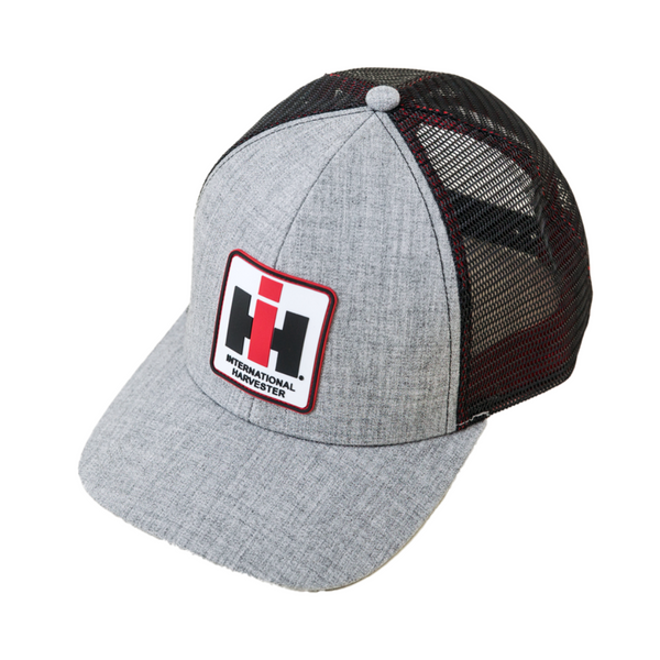 IH® INTERNATIONAL HARVESTER® Heather Grey and Black Mesh Back Trucker Cap