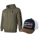 Smith & Wesson® Military Green Hoodie & Trucker Hat Bundle