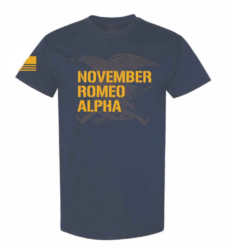 November Romeo Alpha Eagle Tee – Navy
