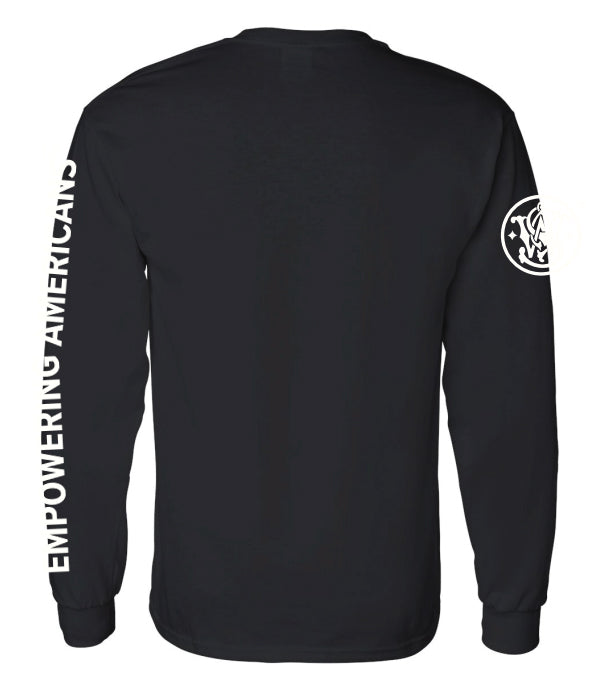 Smith & Wesson® “Empowering Americans” Long Sleeve Tee with Logo in Black