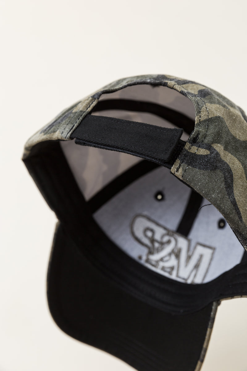 M&P® by Smith & Wesson® Two-Tone Logo 6-panel Washed Twill Cap in Camo and Black