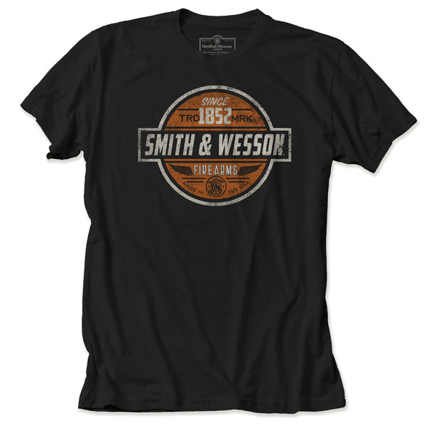 Smith & Wesson® Vintage Garage Sign Premium Men's Short Sleeve Tee in Black