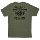 Smith & Wesson® Revolver Men's Premium Short Sleeve Tee in O.D. Heather Green