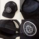 NRA® Dark Camo Trucker Circle Patch Cap