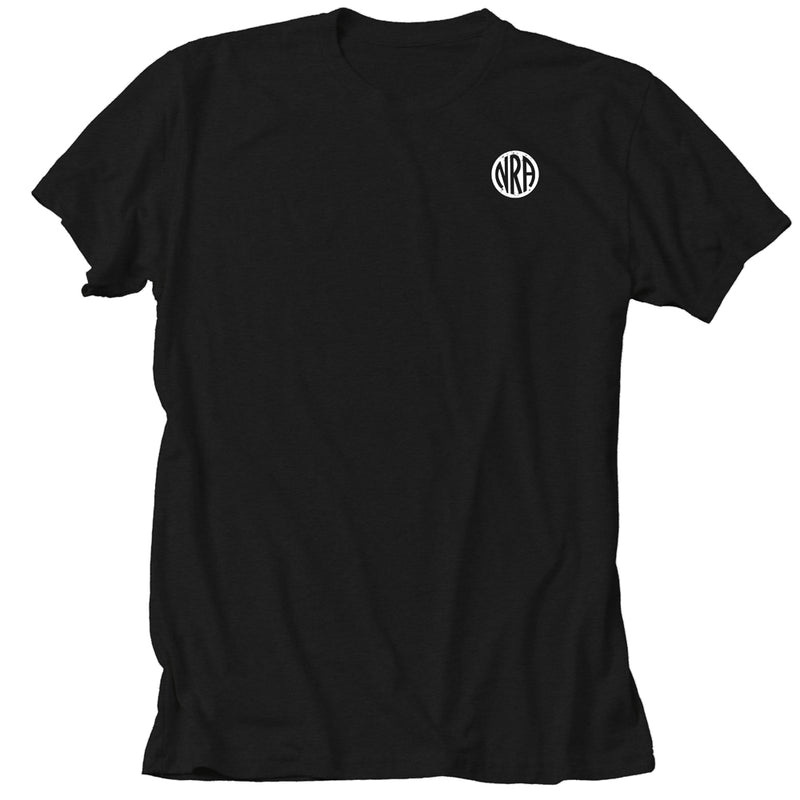 NRA® Defending Liberty Black & White Oval Premium Short Sleeve Tee Shirt in Black