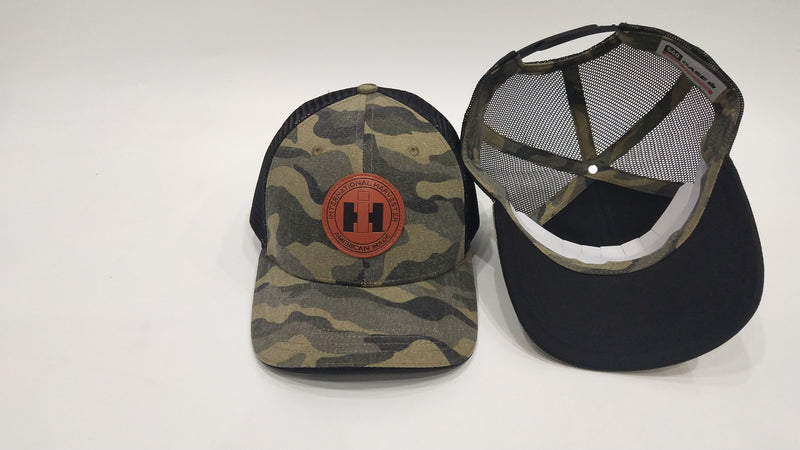 IH® International Harvester® Washed Camo Mesh Back Trucker Cap with Embossed Patch