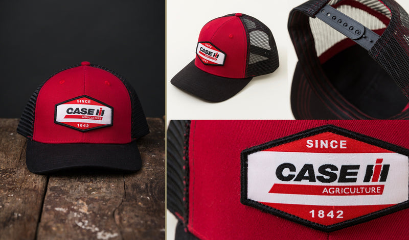 CASE IH® Two-Tone Red & Black Woven Patch Trucker
