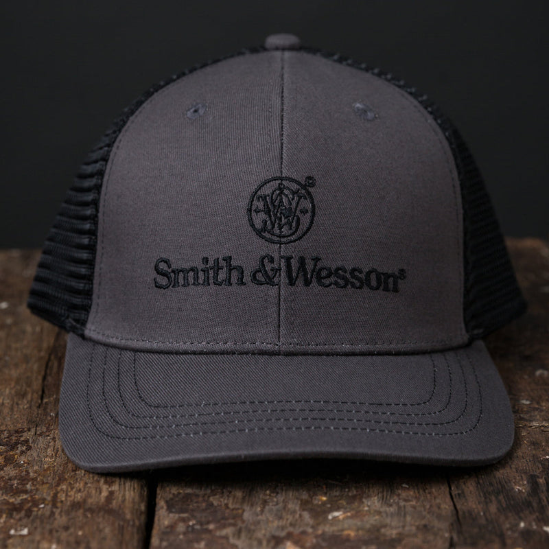 Smith & Wesson® Two-Tone Charcoal Grey & Black Trucker Cap