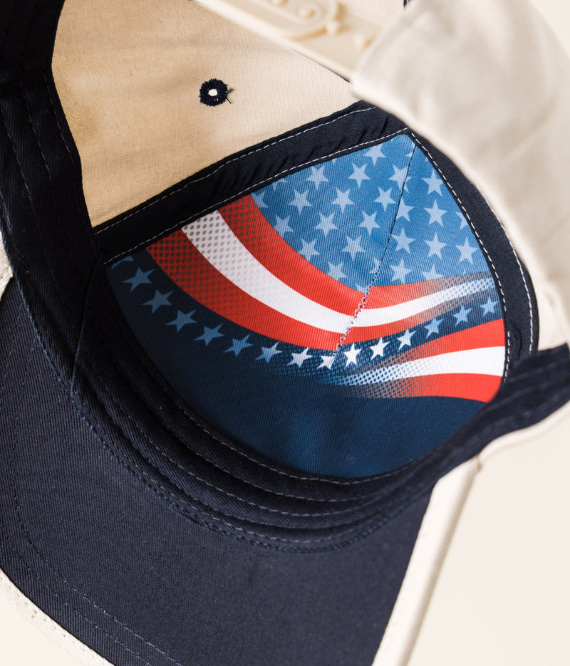 Smith & Wesson® Khaki Full Twill Light USA Flag Patch Cap