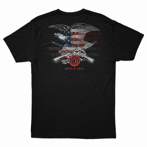 NRA® Men's Freedom Eagle NRA by Choice Premium Short Sleeve Tee in Black