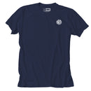 NRA® Defending Liberty Flag Filled Oval Men's Premium Tee in Navy