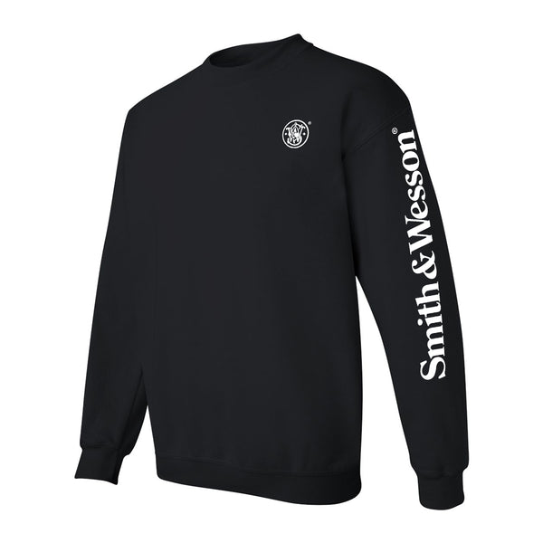 Smith & Wesson® Sleeve Logo Crewneck Sweatshirt in Black