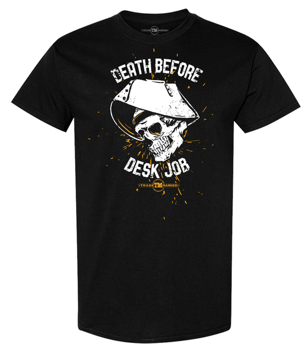 "Death Before Desk Job" Welder Premium Short Sleeve Tee