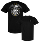 "Built In Denim, Destroyed By Suits" Premium Short Sleeve Tee - Black