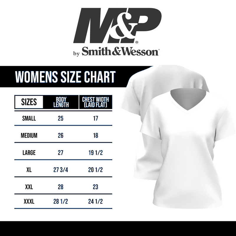 M&P® by Smith & Wesson® Women's Distressed Logo Tee in Athletic Heather