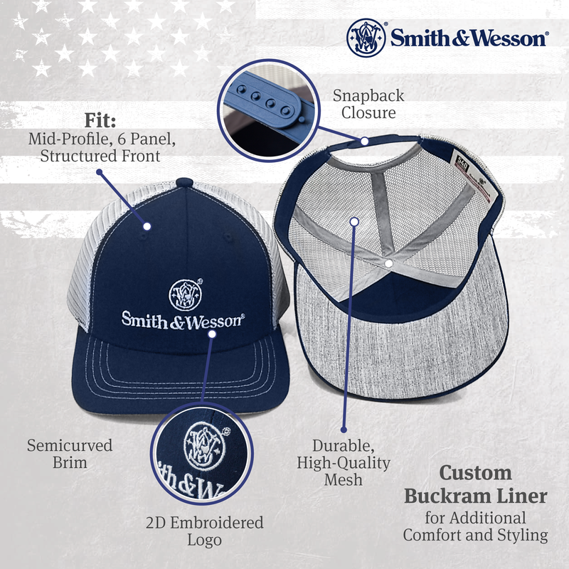 Smith & Wesson® Two-Tone Royal Blue & White Trucker
