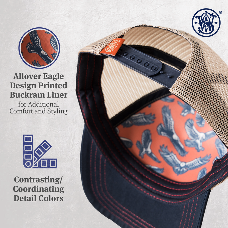 Smith & Wesson®  Empowering Americans Eagle Patch Navy Trucker Cap