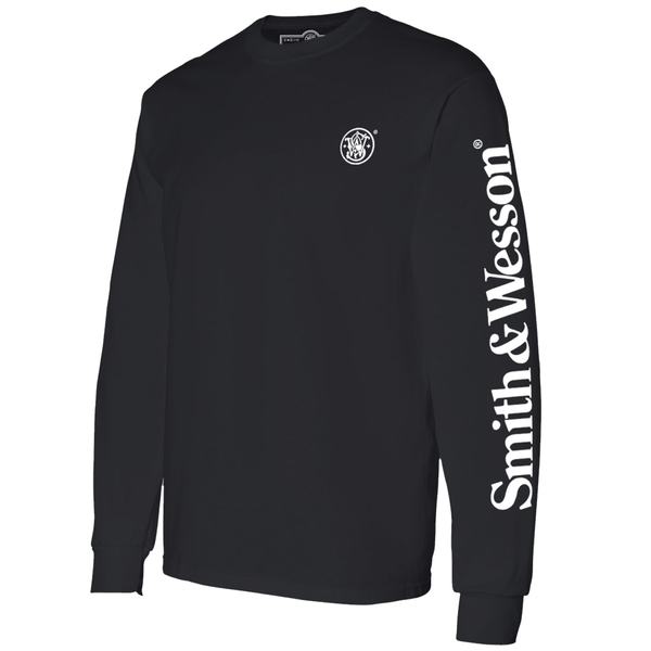 Smith & Wesson® Long Sleeve Tee with Arm Logo in Black
