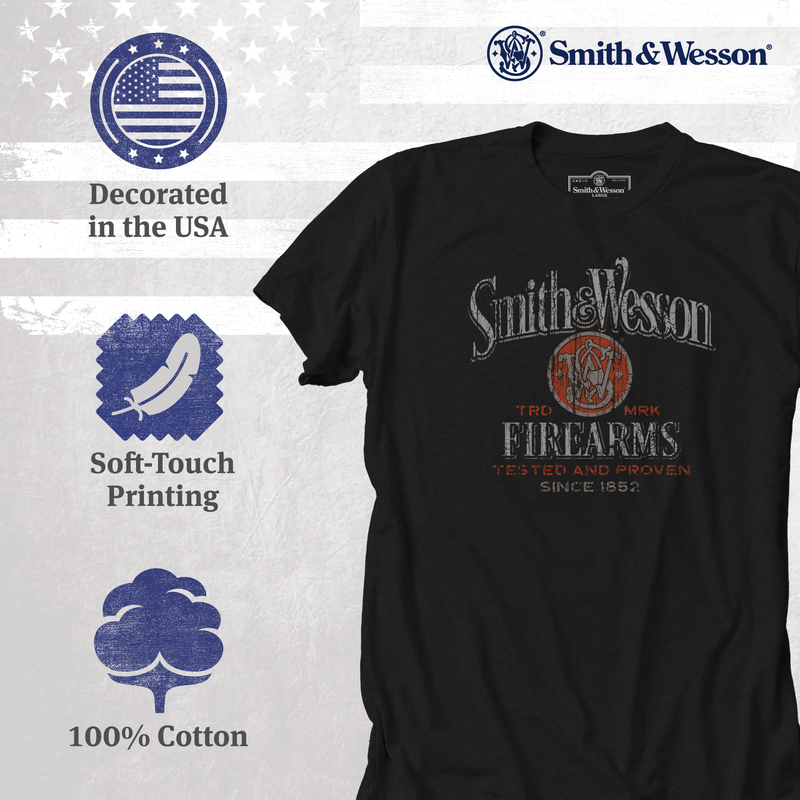 Smith & Wesson® Tested and Proven Premium Quality Short Sleeve Tee in Black