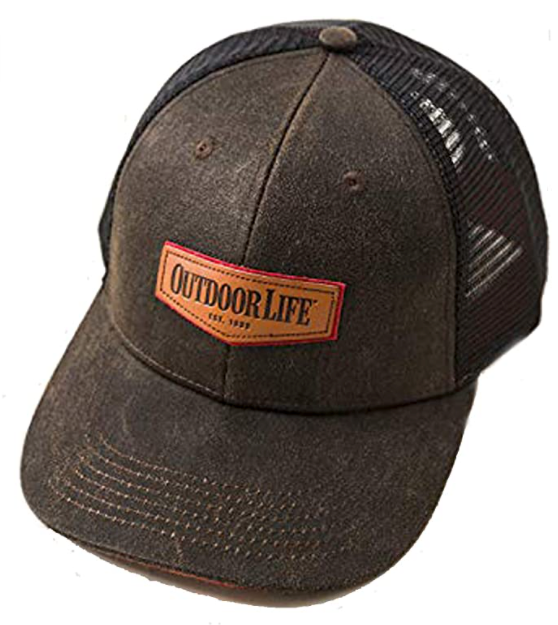 Outdoor Life® Oilcloth Trucker Cap with Faux Leather Badge