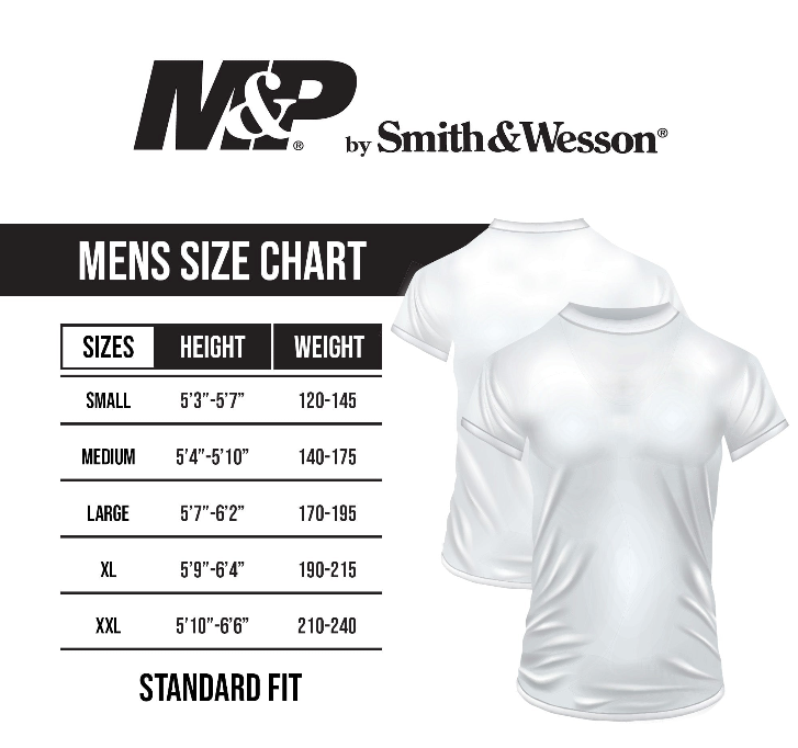 M&P® by Smith & Wesson® Long Sleeve Logo Tee Shirt in Nickel Heather